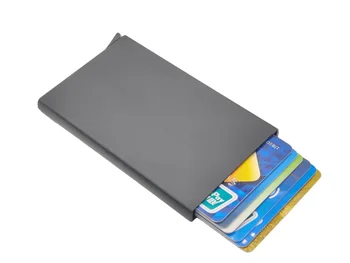 Aluminijski Džep za novčanik RFID Zaključavanje Mini-Metalni Držač kreditne Kartice Automatski pop-up Torbica za memorijske Novčanik za kovanice za Bag za pohranu karata