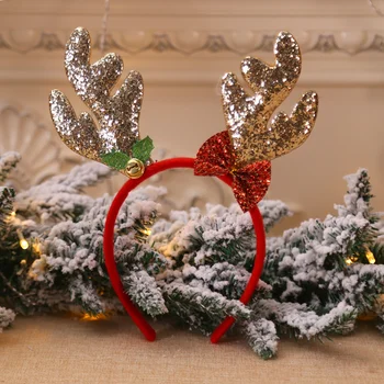 Božićni zavoje na glavi Santa Drvce Jelenji rog Povez za glavu Dječje kape za odrasle Nakit od jelena Božićne kostime Pribor 0