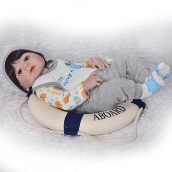 KEIUMI Boy Bonecas Pomlađuje Baby Lutke Za Prodaju Moda Puna Silikona Vinil Lutka 23 inča Odjeća Za Odjeća Poklon na Dan Rođenja bebe