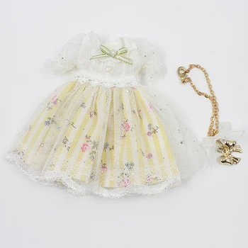 Ledeni lutka DBS Blyth odjeća конфетного boje Slatka haljina princeze s vihorom