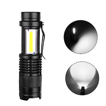 Mini Punjiva LED Bljeskalicu Koristite Q5+ COB Lampe Perle, Prijenosna Svjetiljka sa Zoom Podesivi Svjetiljku Vodootporan za avanturistički Kamp 0