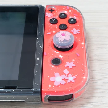 Pink Sakura Zaštitna Ljuska za Nintendo Razvodna Kapa Rukave TPU NS Kontroler Joycon Poklopac za hvatanje Palca Skup Zaštitna Torbica za prekidač 0