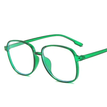 Prozirni modni Rimless Optički Naočale Anti-plavo Svjetlo Ženske Naočale Klasične Velike Okrugle Plastične računala Naočale za kratkovidnost Gospodo