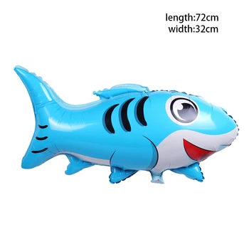 Slatka Podvodne Životinje Baloni Dječji Tuš Morski pas je Riba Morska Zvijezda Morskog Konjica Folije Rep Sirene Balon Dječji Dekor za rođendan