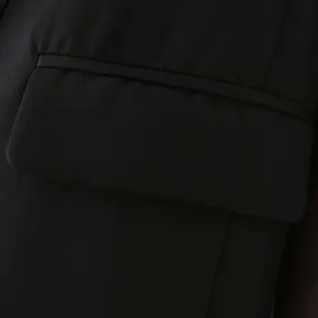 XNWMNZ blazers Ženske 2021 moda crna kontrastnoj boji blazer vintage džepa s dugim rukavima ženska gornja odjeća šik vrhovima