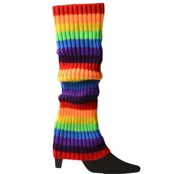 Ženska topliji za noge Višebojne Vune pletene torbica za zagrijavanje stopala Pribor za žurka na Noć vještica Dama Moderan elastični Duga čarapa 0