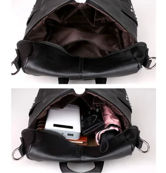 Ženski Casual ženski ruksak od umjetne kože Školski ruksak za djevojaka Putni ruksak Berba čvrste torbe na rame 0
