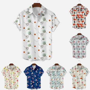 2021 Bababuy Gospodo besplatne majice Cool Svakodnevne majica kratkih rukava Ljetni odmor na Havajski plaže Vrhovima Plus Size 2