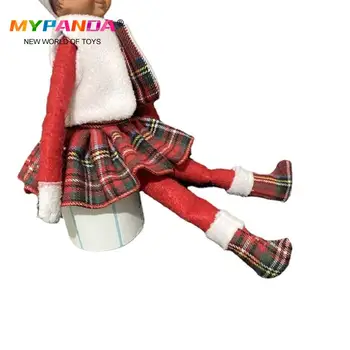 Božić Doll Patuljak iz Bajke Crvena Odjeća Suknja s lukom Haljina Igračke, Oprema Za djecu Božićne Darove Vilenjaci 1pc 4