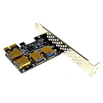 Topla PCIE kartica PCI-E karticu PCI Express Riser Card od 1x do 16x od 1 do 4 utora za USB 3.0 Adapter hub Multiplikatora za uređaje 4